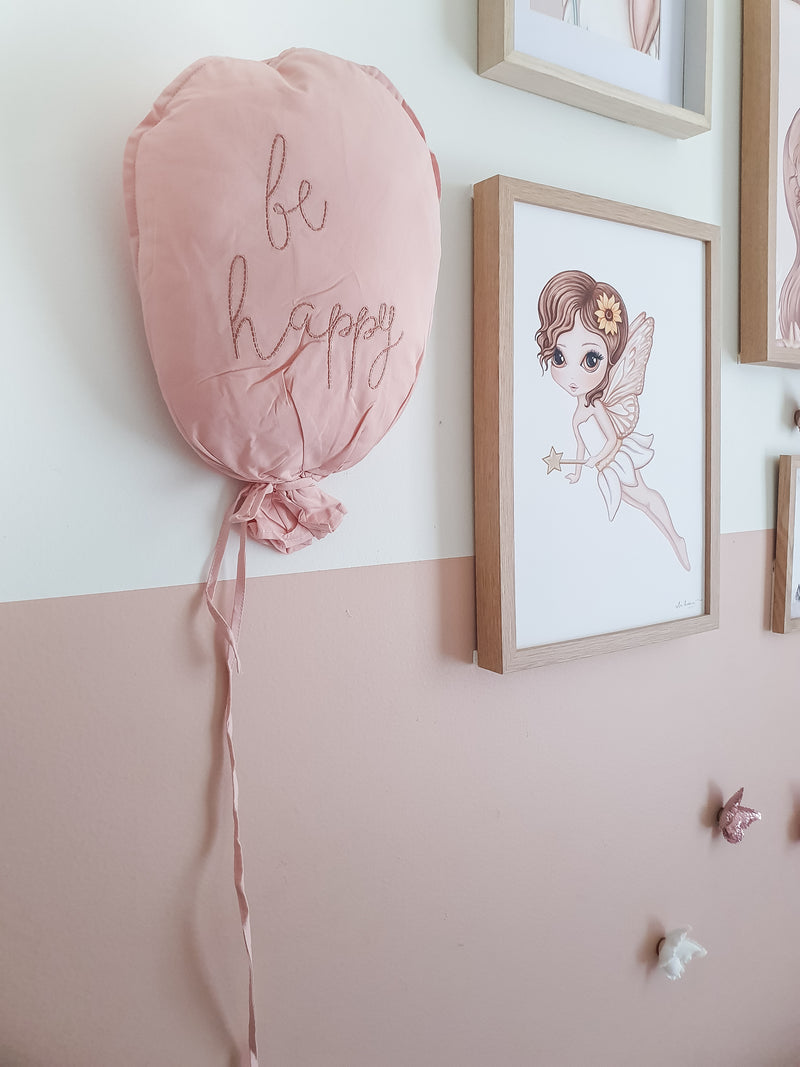 "Be Happy" Affirmation Wall Hanging Balloons