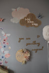 Rattan Look 3D Wall Art – Cloud: Be Kind, Be Brave, BeHappy
