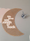 Rattan Look 3D Wall Art- Moon: We Love You To The Moon And Back